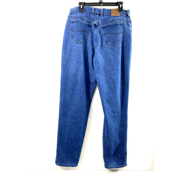 Lee Original Jeans Womens Plus Size 18 L Medium Wash Denim Straight Mom‎ Hi Rise - Picture 3 of 12